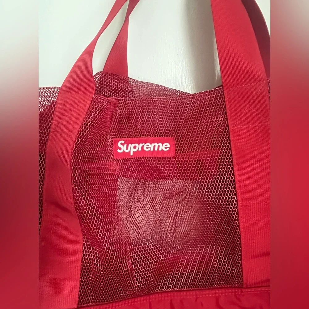 Supreme red limited edition mesh duffel bag collab cordura spring 2020 large